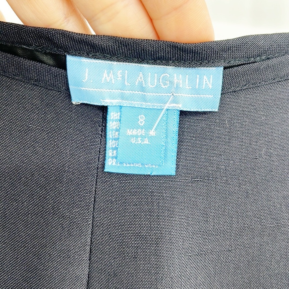 J. McLaughlin Women’s 100% Silk Pants Black Straight Leg Trouser size 8 - Picture 6 of 10